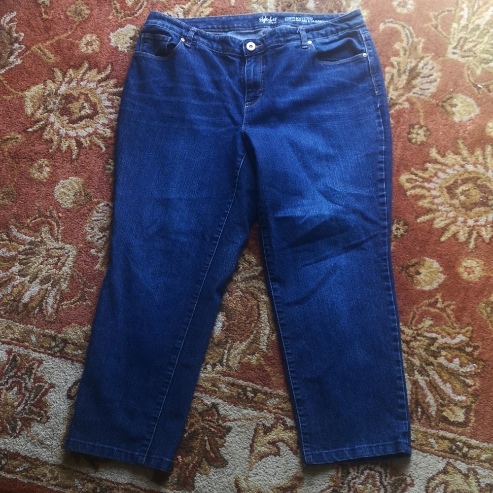 Style & Co curvy boyfriend Blue jeans size 18w